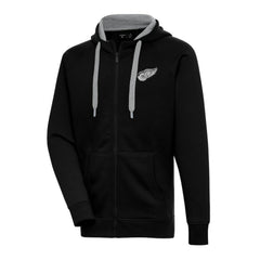 Detroit Red Wings - Antigua Metallic Logo Victory Full-Zip Hoodie Black