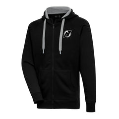 New Jersey Devils - Antigua Metallic Logo Victory Full-Zip Hoodie Black