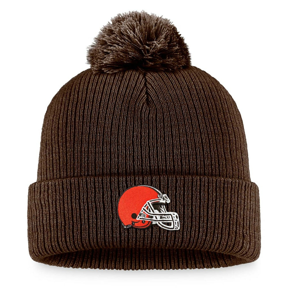 Cleveland Browns Women's Cuffed Knit Hat with Pom Brown - Fanatics