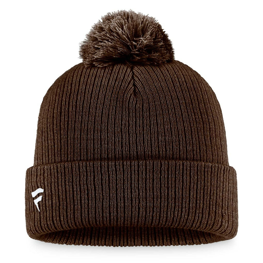 Cleveland Browns Women's Cuffed Knit Hat with Pom Brown - Fanatics