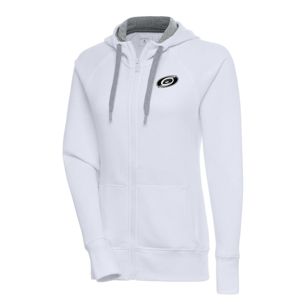 Carolina Hurricanes - Antigua Women's Metallic Logo Victory Full-Zip Hoodie White