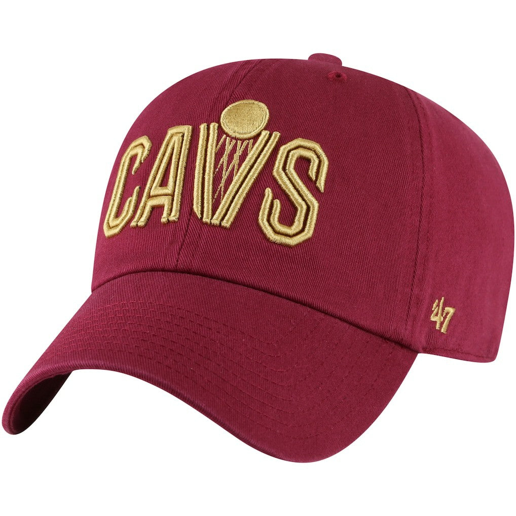 47 brand - Cleveland Cavaliers '47 Core Wordmark Clean Up Adjustable Hat - Wine