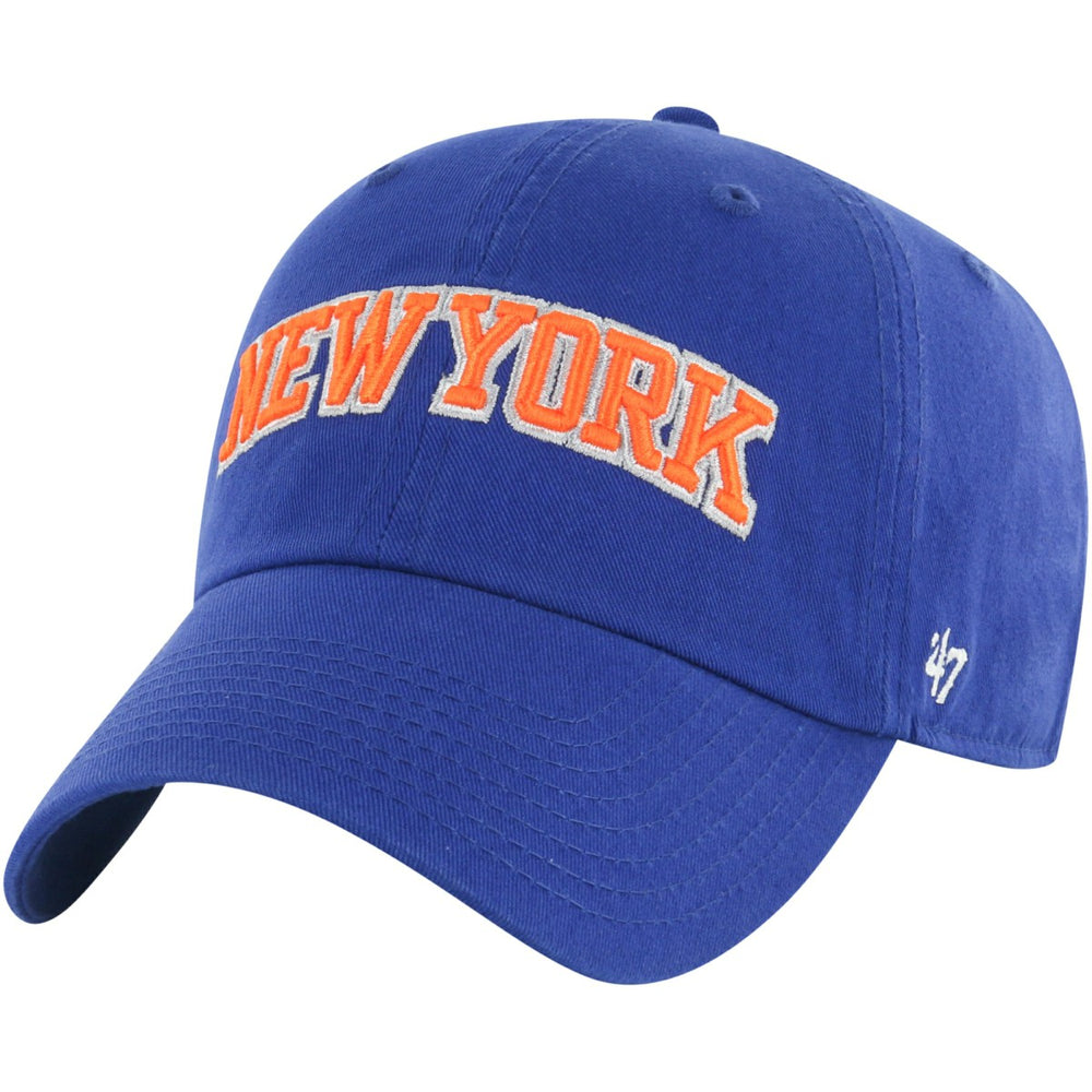 47 brand - New York Knicks '47 Core Wordmark Clean Up Adjustable Hat - Blue