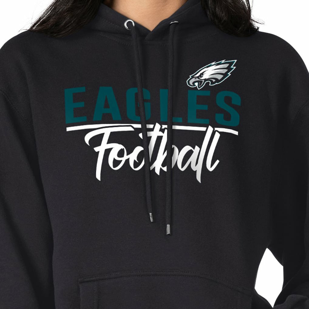 Philadelphia Eagles G-III 4Her by Carl Banks Women's Graphic Fleece Pullover Hoodie Black - NFL