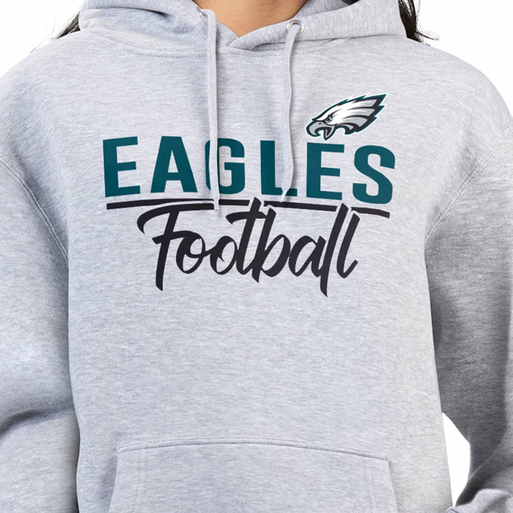 Philadelphia Eagles G-III 4Her by Carl Banks Women's Graphic Fleece Pullover Hoodie Heather Gray - NFL