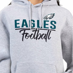 Philadelphia Eagles G-III 4Her by Carl Banks Women's Graphic Fleece Pullover Hoodie Heather Gray - NFL
