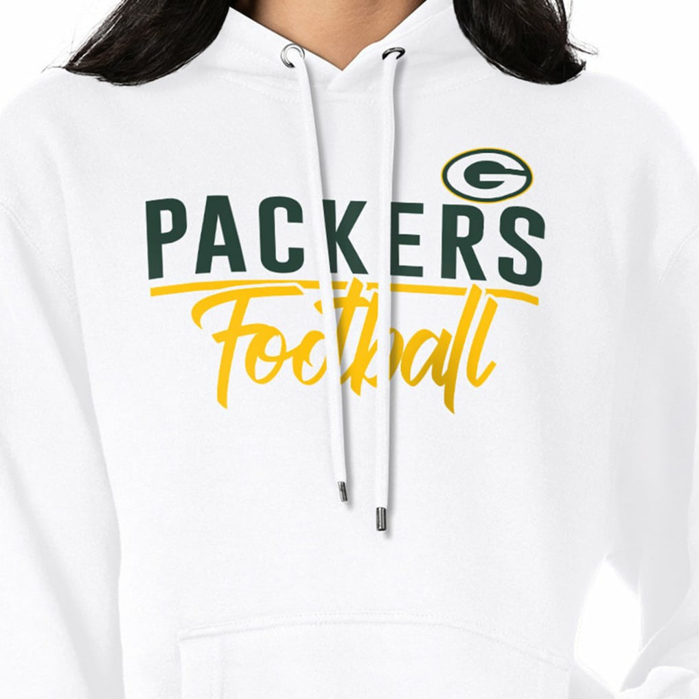 Green Bay Packers G-III 4Her by Carl Banks Women's Graphic Fleece Pullover Hoodie White - NFL