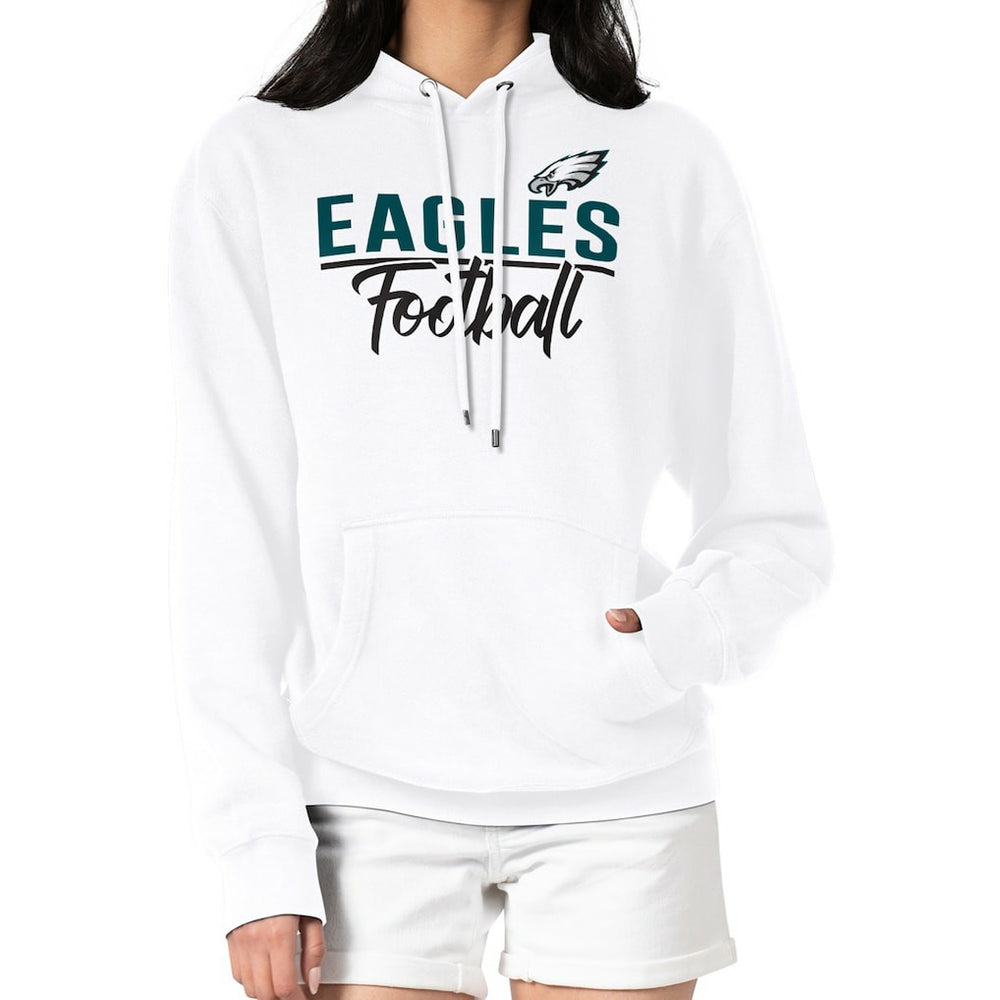Philadelphia Eagles G-III 4Her by Carl Banks Women's Graphic Fleece Pullover Hoodie White - NFL