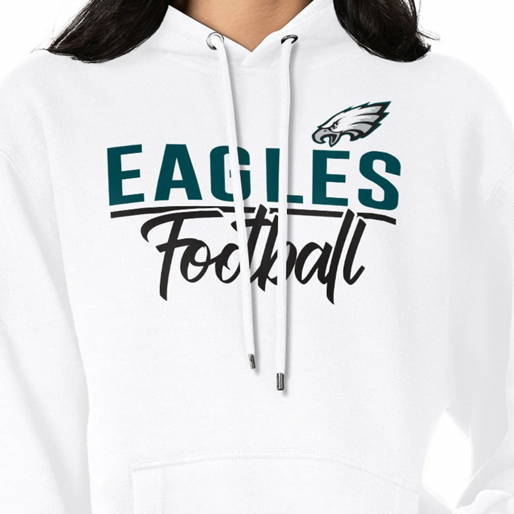 Philadelphia Eagles G-III 4Her by Carl Banks Women's Graphic Fleece Pullover Hoodie White - NFL