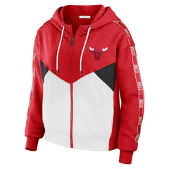 NBA - Chicago Bulls WEAR by Erin Andrews Women's Color-Block Full-Zip Hoodie - Red