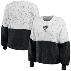 NBA - Brooklyn Nets WEAR by Erin Andrews Women's Color-Block Pullover Sweater - White/Black