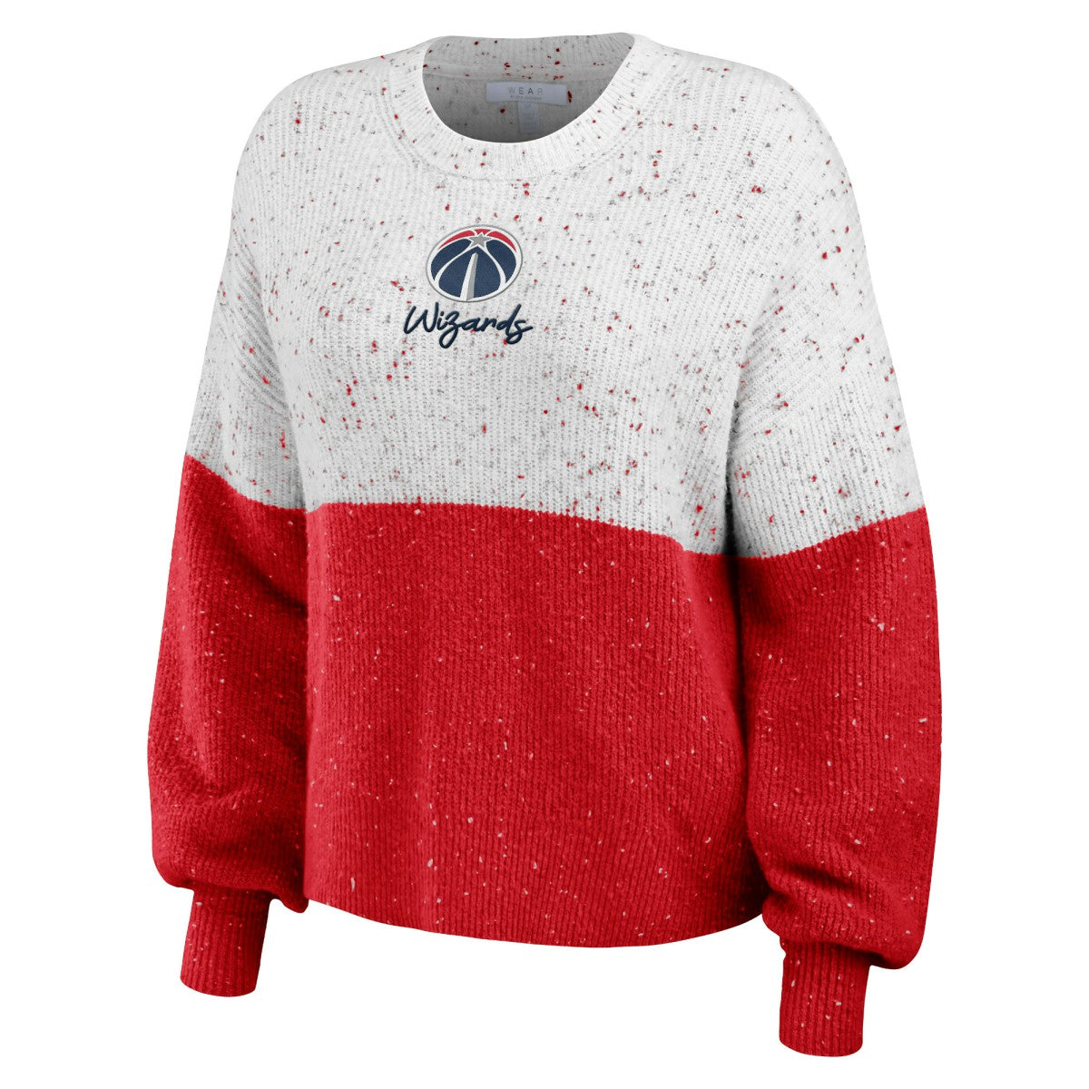 NBA - Washington Wizards WEAR by Erin Andrews Women's Color-Block Pullover Sweater - White/Red