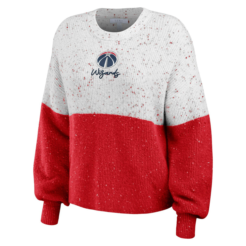 NBA - Washington Wizards WEAR by Erin Andrews Women's Color-Block Pullover Sweater - White/Red