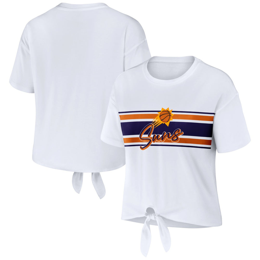 NBA - Phoenix Suns WEAR by Erin Andrews Women's Tie-Front T-Shirt - White