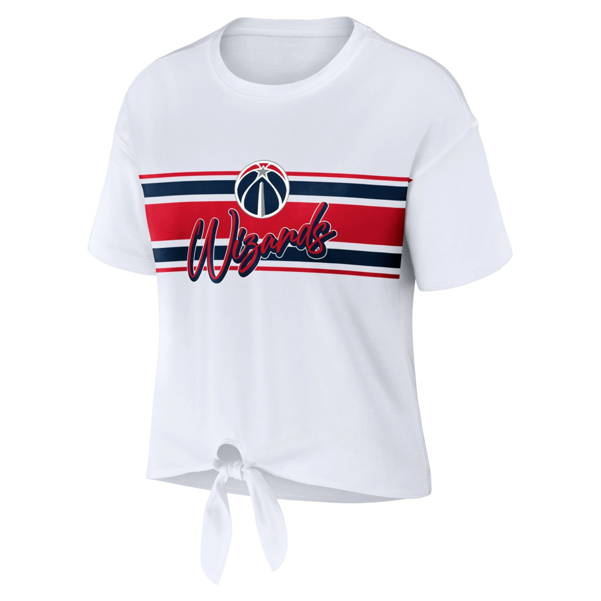 NBA - Washington Wizards WEAR by Erin Andrews Women's Tie-Front T-Shirt - White