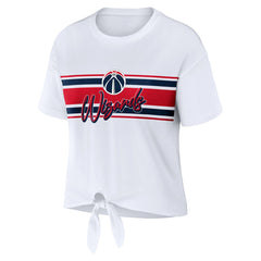 NBA - Washington Wizards WEAR by Erin Andrews Women's Tie-Front T-Shirt - White