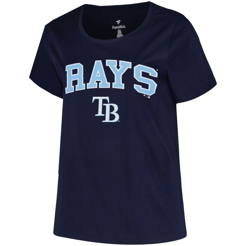 Tampa Bay Rays Profile Women's Plus Size Arch Logo T-Shirt Sale