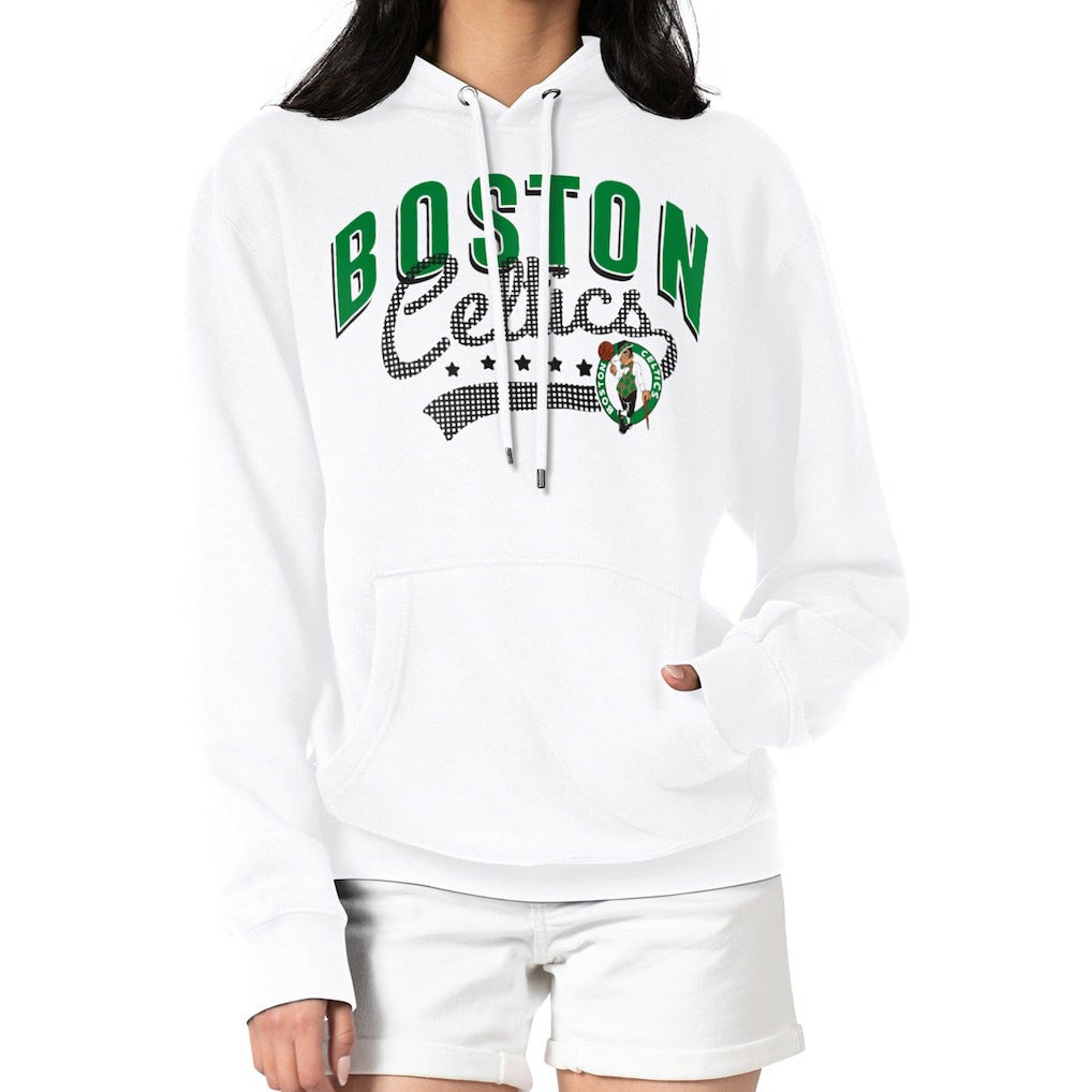 NBA - Boston Celtics G-III 4Her by Carl Banks Women's Filigree Logo Pullover Hoodie - White