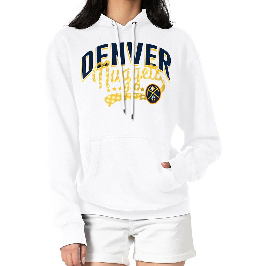NBA - Denver Nuggets G-III 4Her by Carl Banks Women's Filigree Logo Pullover Hoodie - White
