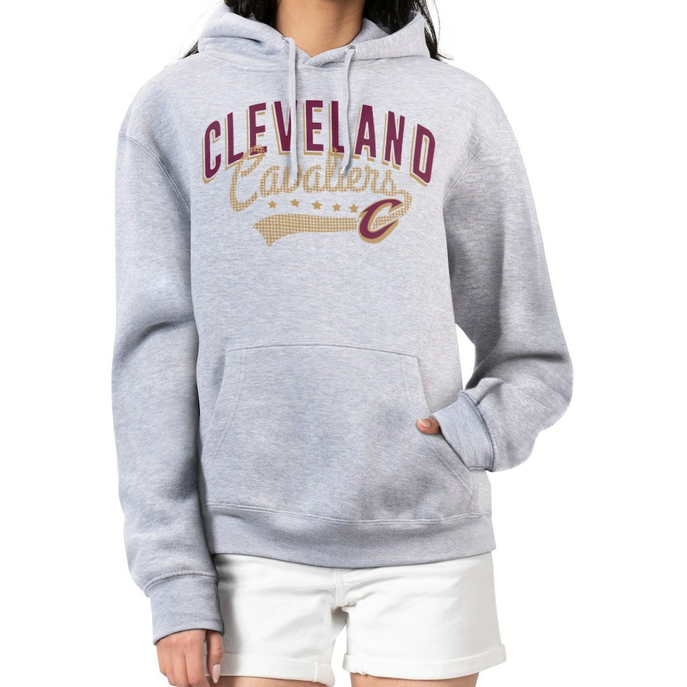 NBA - Cleveland Cavaliers G-III 4Her by Carl Banks Women's Filigree Logo Pullover Hoodie - Heather Gray