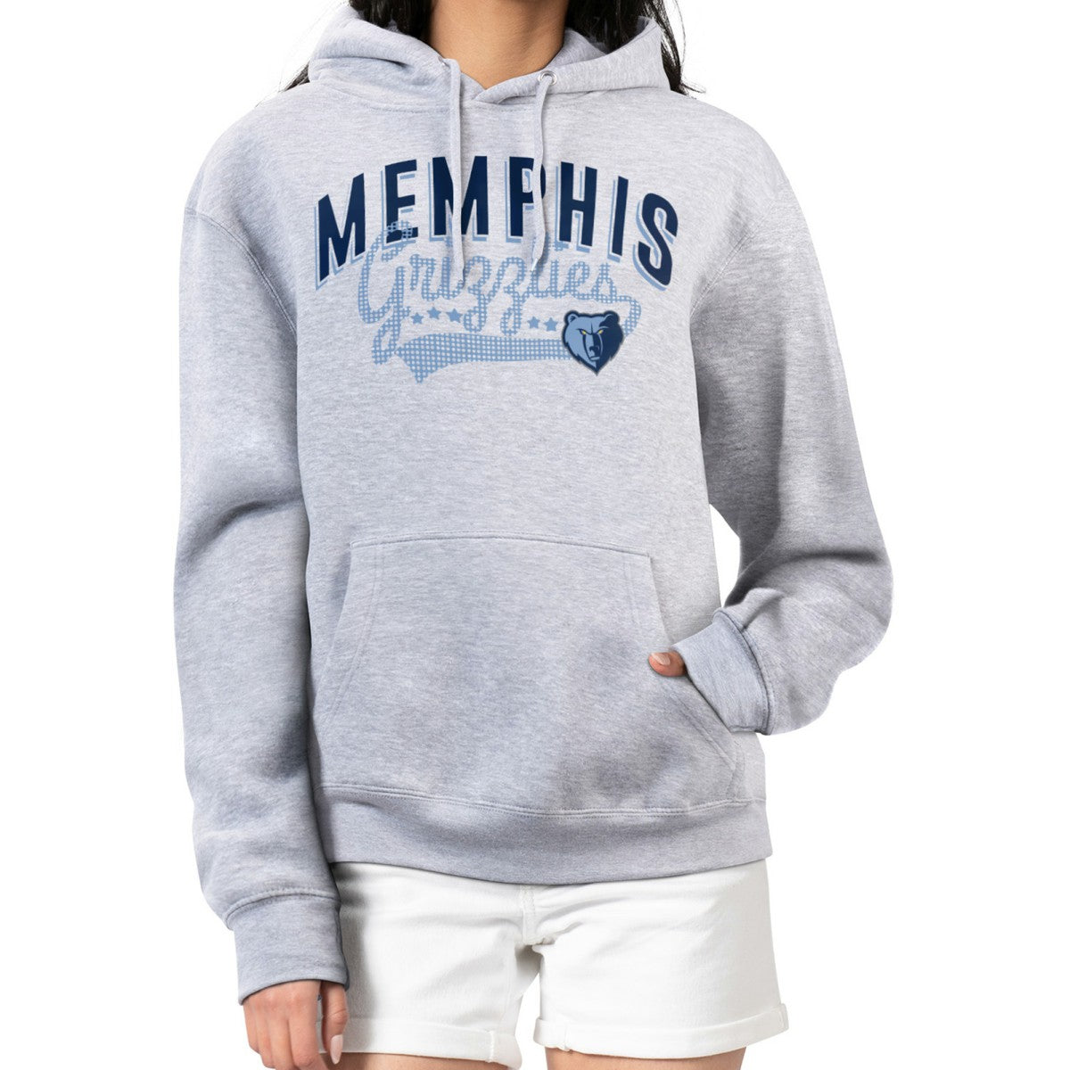NBA - Memphis Grizzlies G-III 4Her by Carl Banks Women's Filigree Logo Pullover Hoodie - Heather Gray