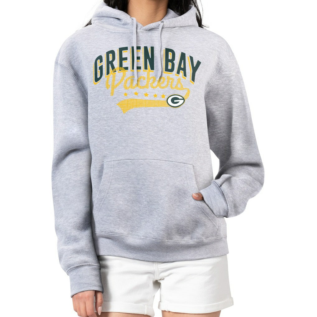 Green Bay Packers G-III 4Her by Carl Banks Women's Filigree Logo Pullover Hoodie – Heather Gray - NFL