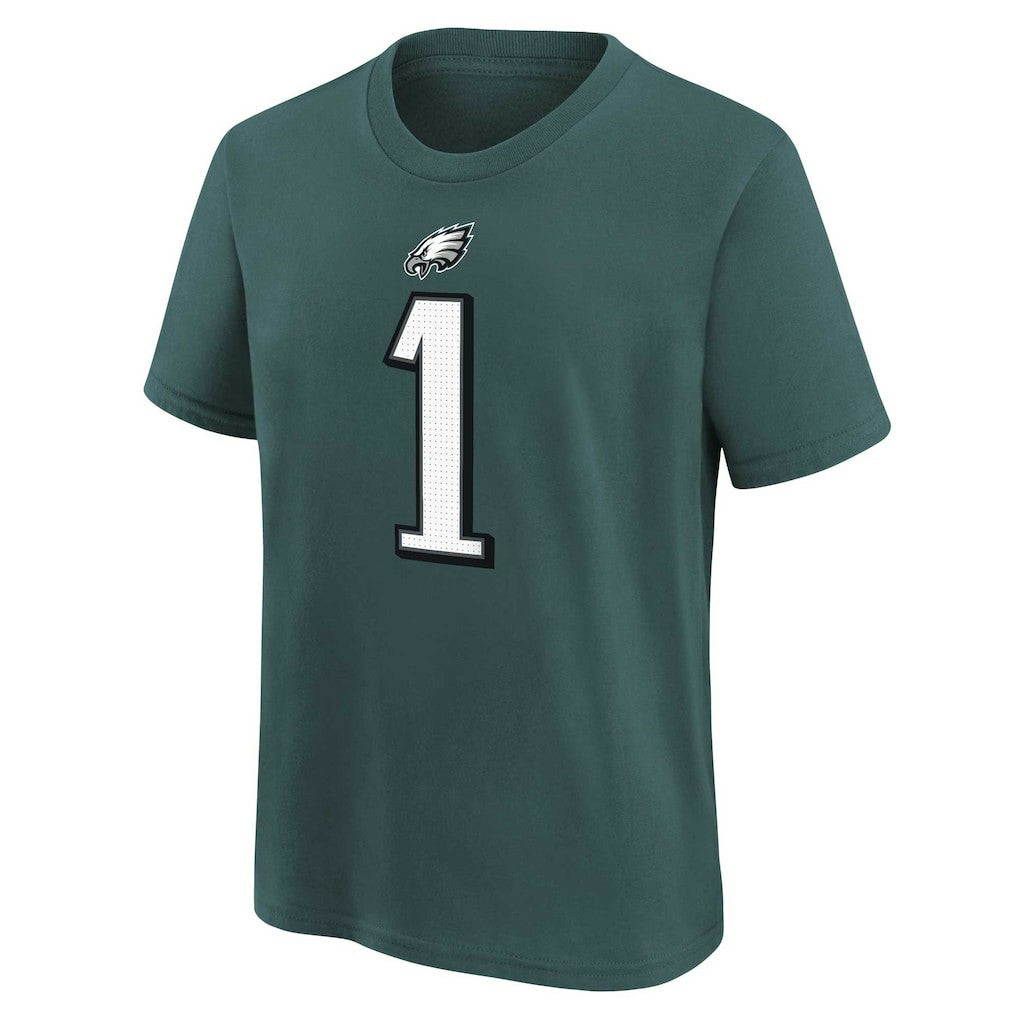 Jalen Hurts Philadelphia Eagles Youth Player Name & Number T-Shirt Midnight Green - Nike