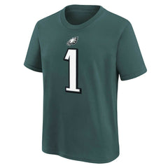 Jalen Hurts Philadelphia Eagles Youth Player Name & Number T-Shirt Midnight Green - Nike