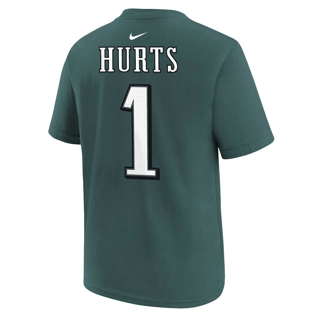 Jalen Hurts Philadelphia Eagles Youth Player Name & Number T-Shirt Midnight Green - Nike