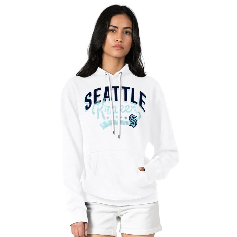 Seattle Kraken G-III 4Her by Carl Banks Women's Filigree Logo Pullover Hoodie – White