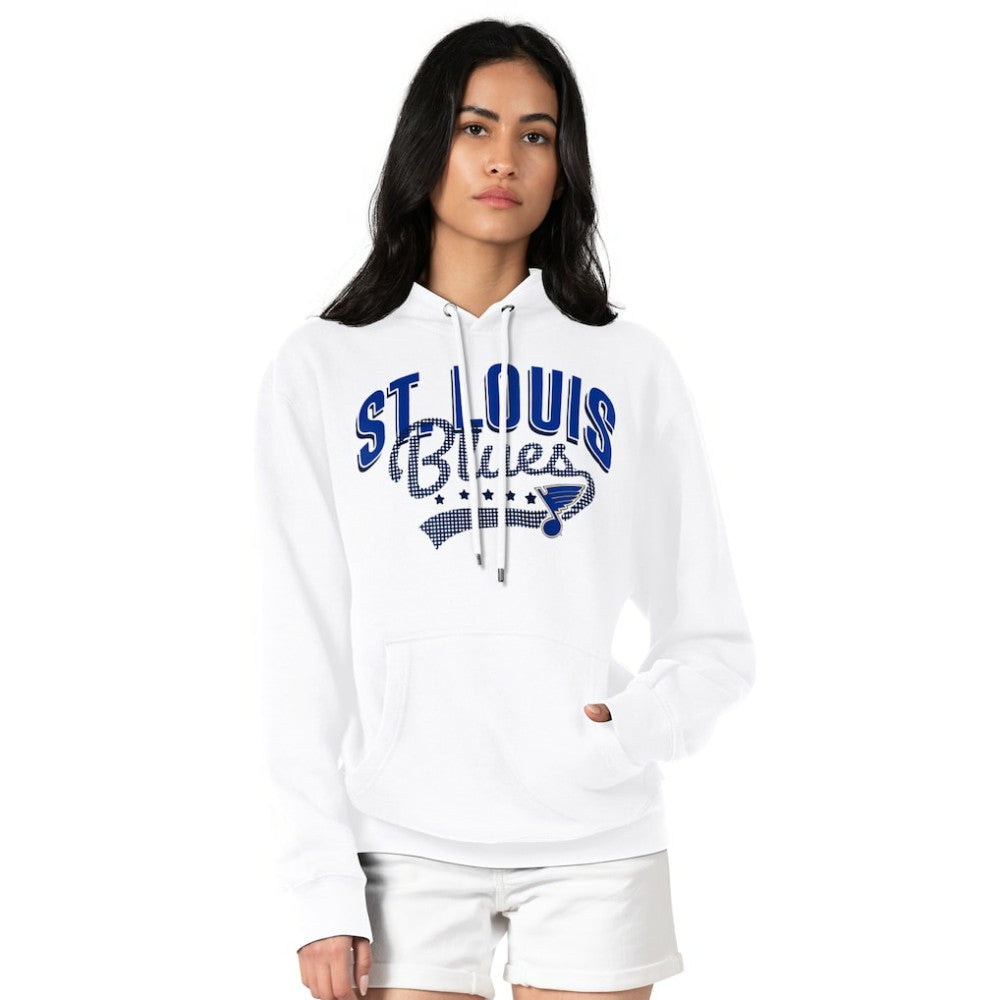 St. Louis Blues - G-III 4Her by Carl Banks Women's Filigree Logo Pullover Hoodie – White