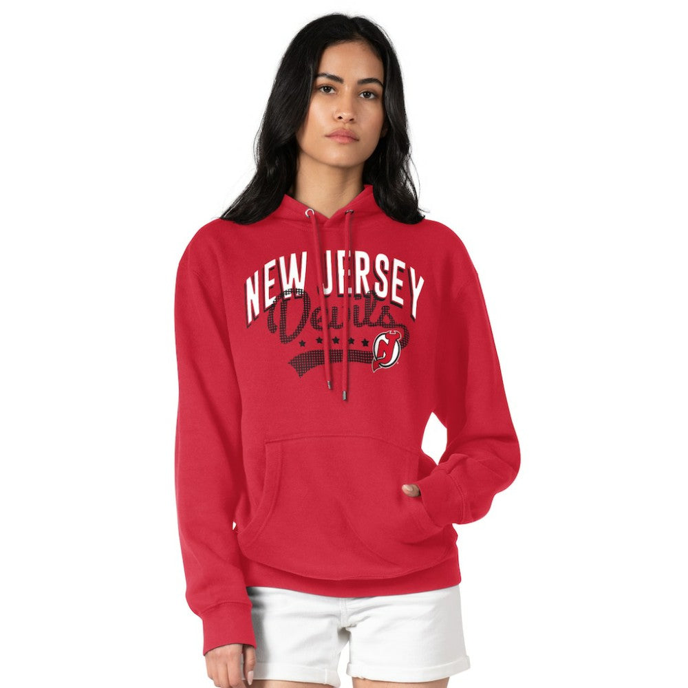 New Jersey Devils - G-III 4Her by Carl Banks Women's Filigree Logo Pullover Hoodie – Red