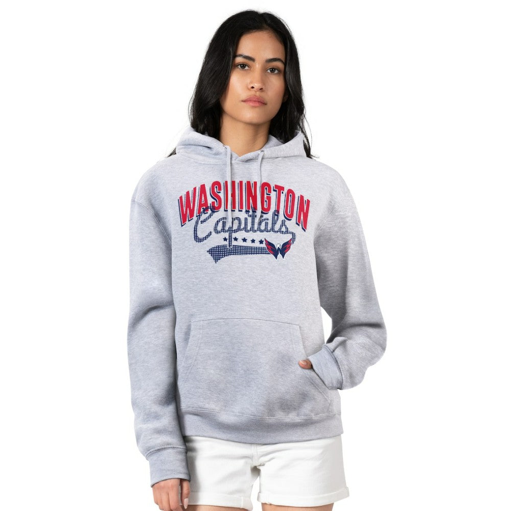 Washington Capitals G-III 4Her by Carl Banks Women's Filigree Logo Pullover Hoodie – Gray