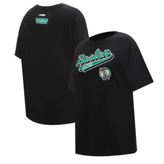 NBA - Boston Celtics Pro Standard Women's Script Boyfriend T-Shirt - Black