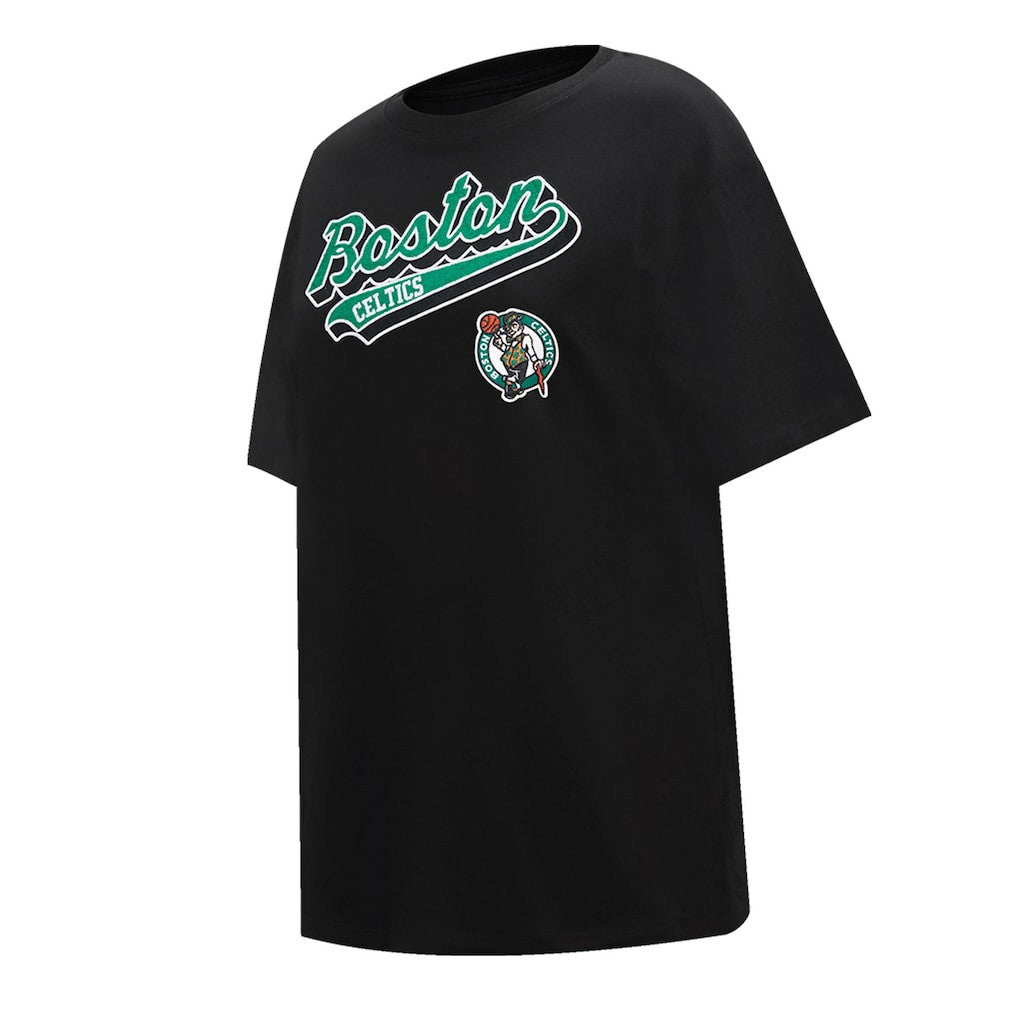 NBA - Boston Celtics Pro Standard Women's Script Boyfriend T-Shirt - Black