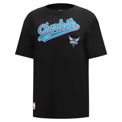 NBA - Charlotte Hornets Pro Standard Women's Script Boyfriend T-Shirt - Black