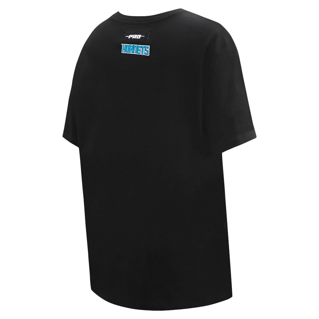 NBA - Charlotte Hornets Pro Standard Women's Script Boyfriend T-Shirt - Black