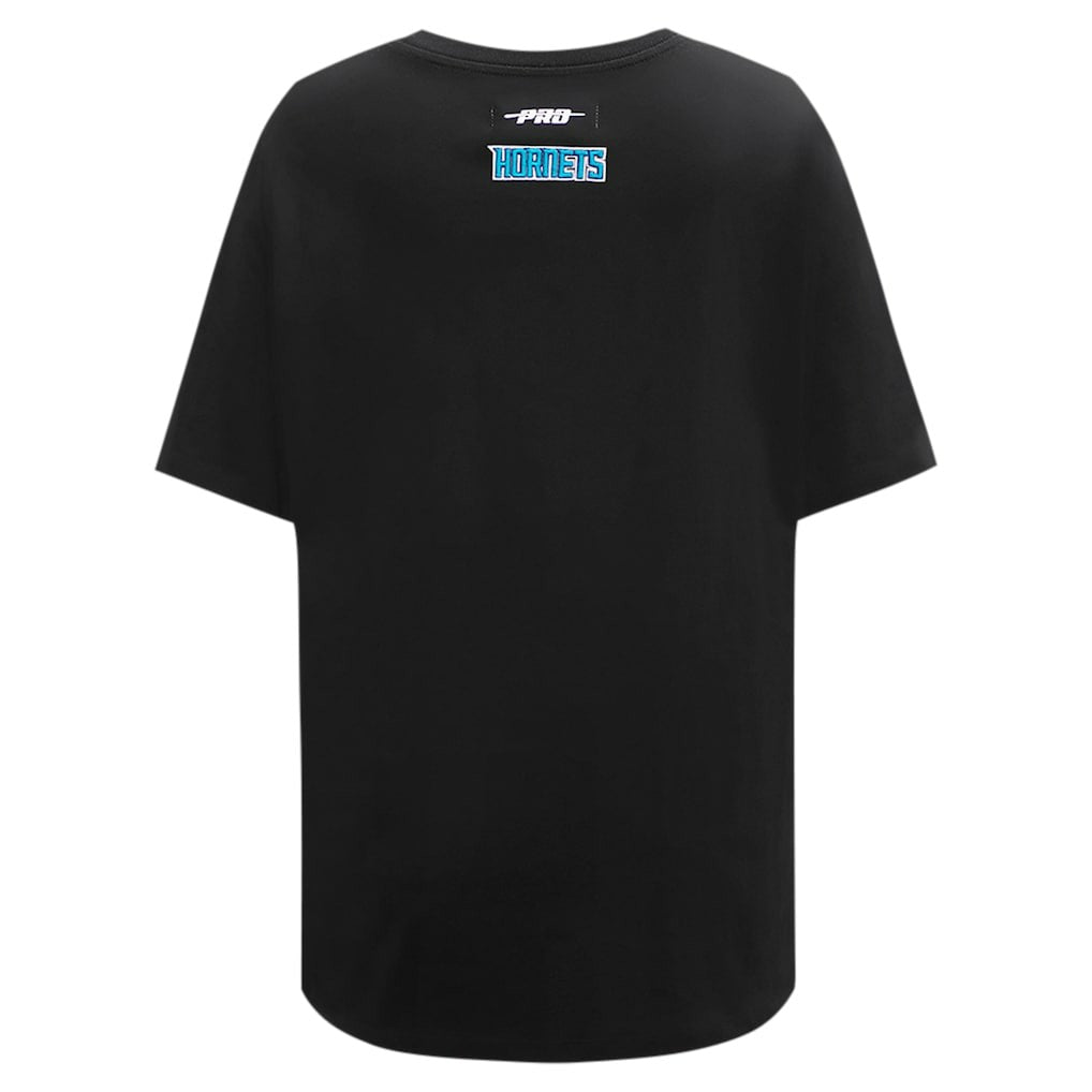 NBA - Charlotte Hornets Pro Standard Women's Script Boyfriend T-Shirt - Black