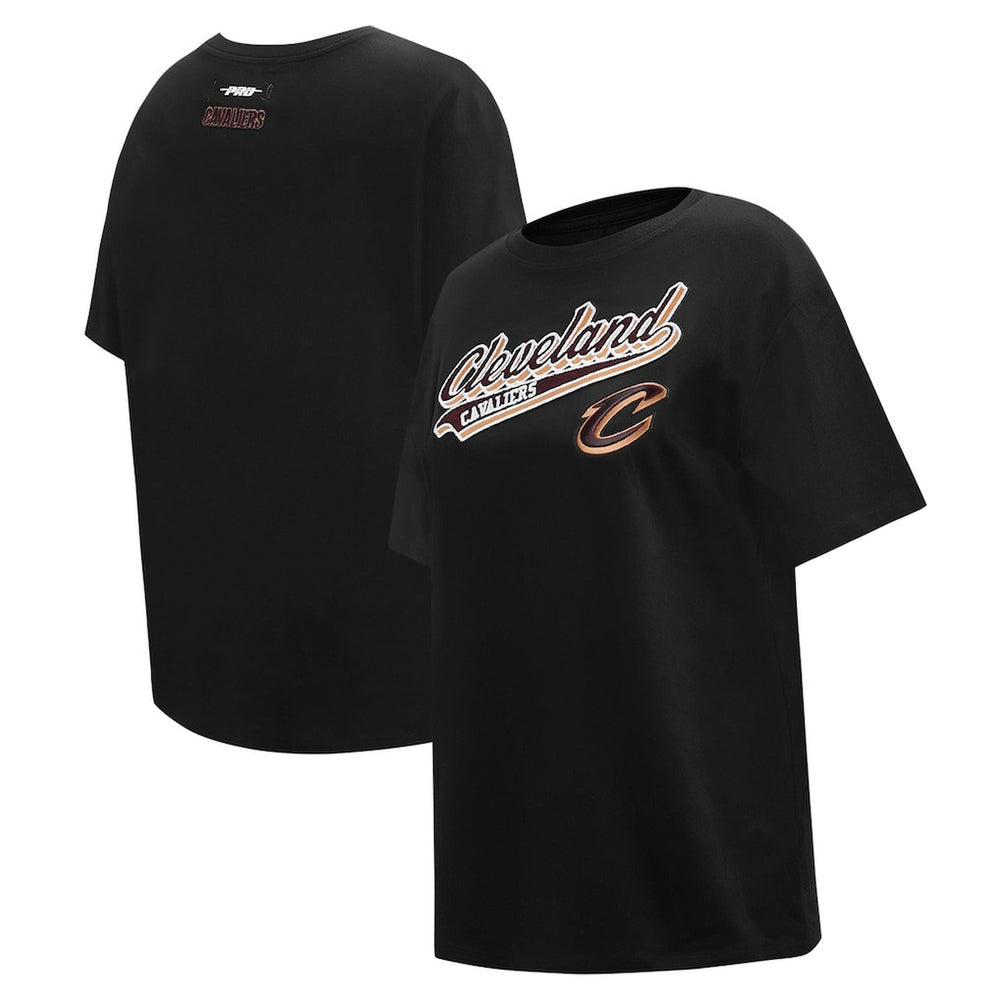 NBA - Cleveland Cavaliers Pro Standard Women's Script Boyfriend T-Shirt - Black