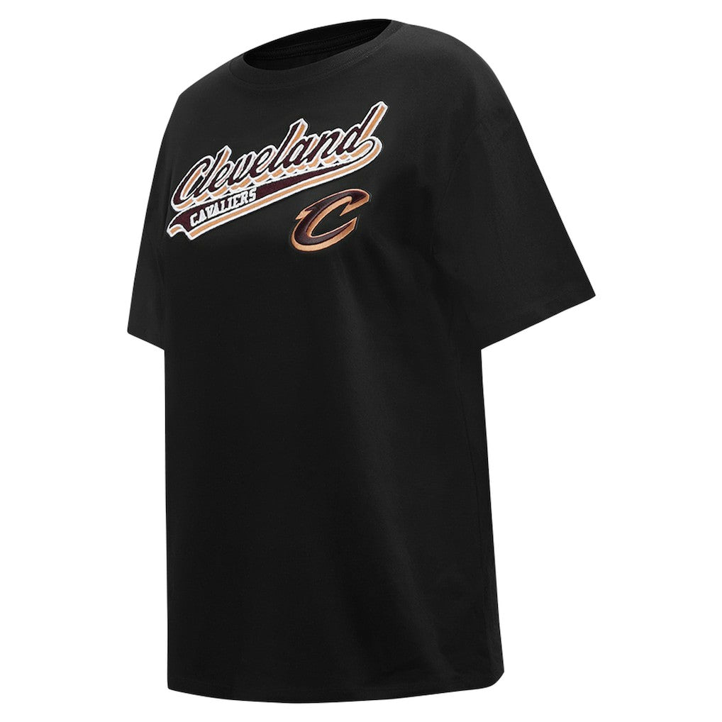 NBA - Cleveland Cavaliers Pro Standard Women's Script Boyfriend T-Shirt - Black