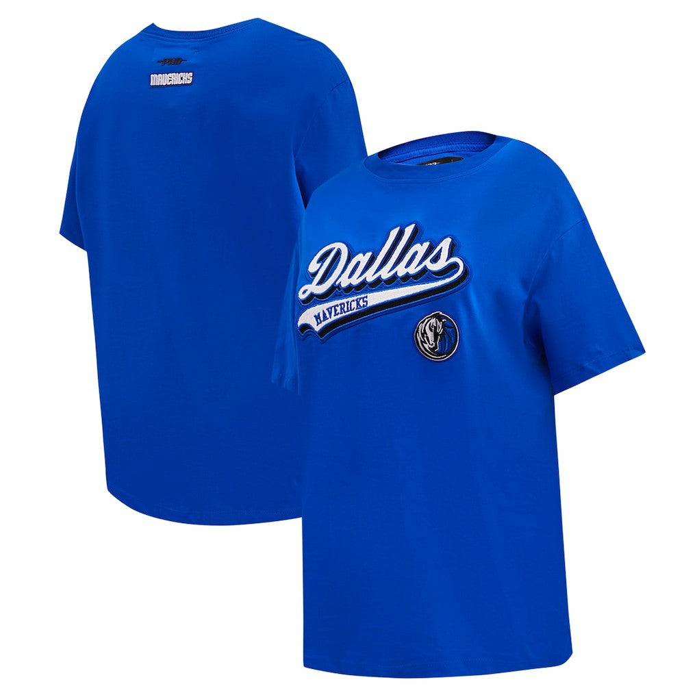NBA - Dallas Mavericks Pro Standard Women's Script Boyfriend T-Shirt - Royal