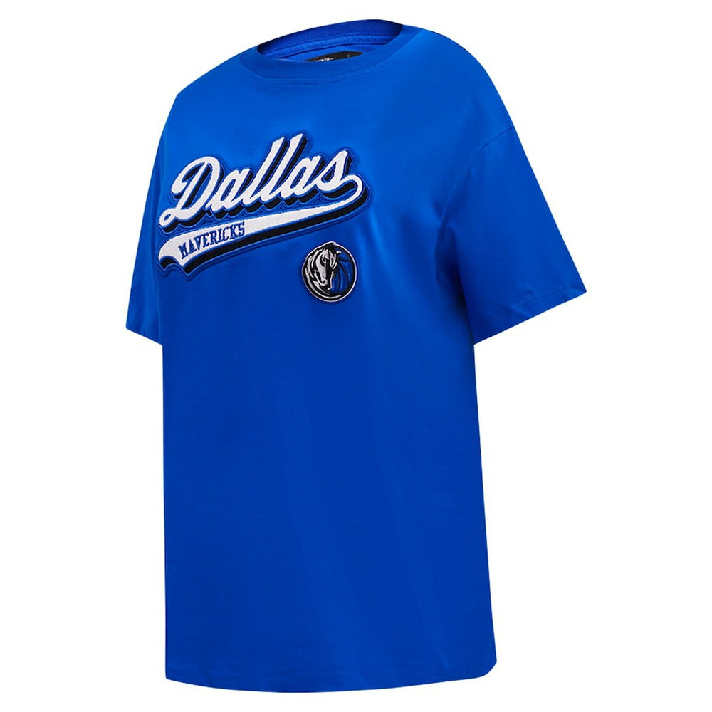 NBA - Dallas Mavericks Pro Standard Women's Script Boyfriend T-Shirt - Royal