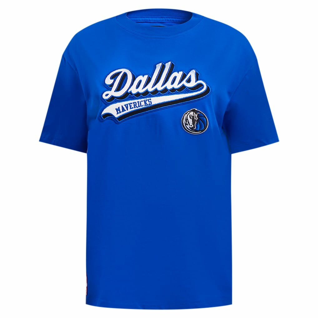 NBA - Dallas Mavericks Pro Standard Women's Script Boyfriend T-Shirt - Royal