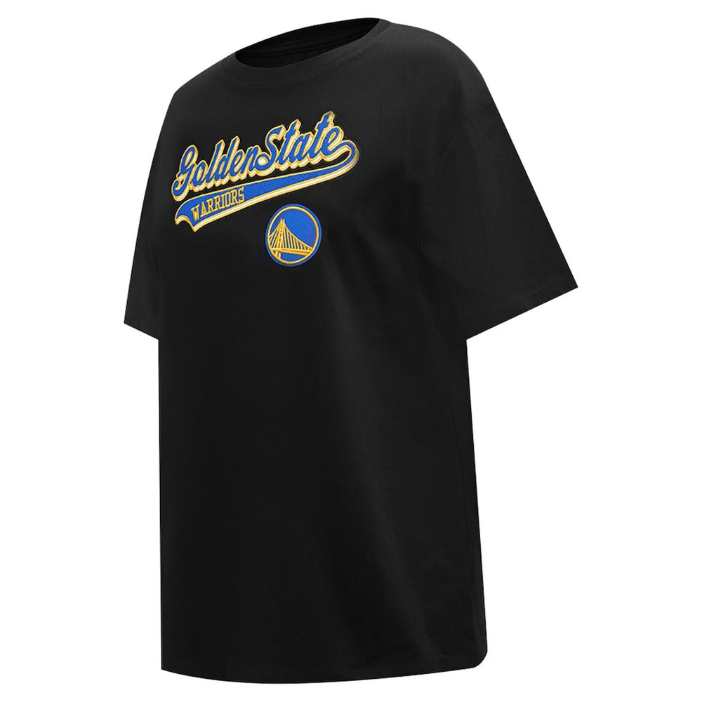 NBA - Golden State Warriors Pro Standard Women's Script Boyfriend T-Shirt - Black