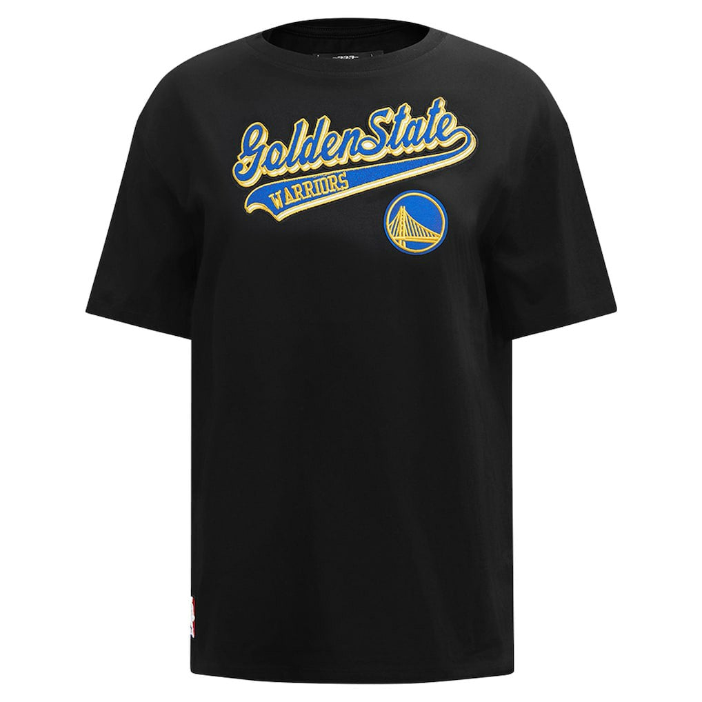 NBA - Golden State Warriors Pro Standard Women's Script Boyfriend T-Shirt - Black