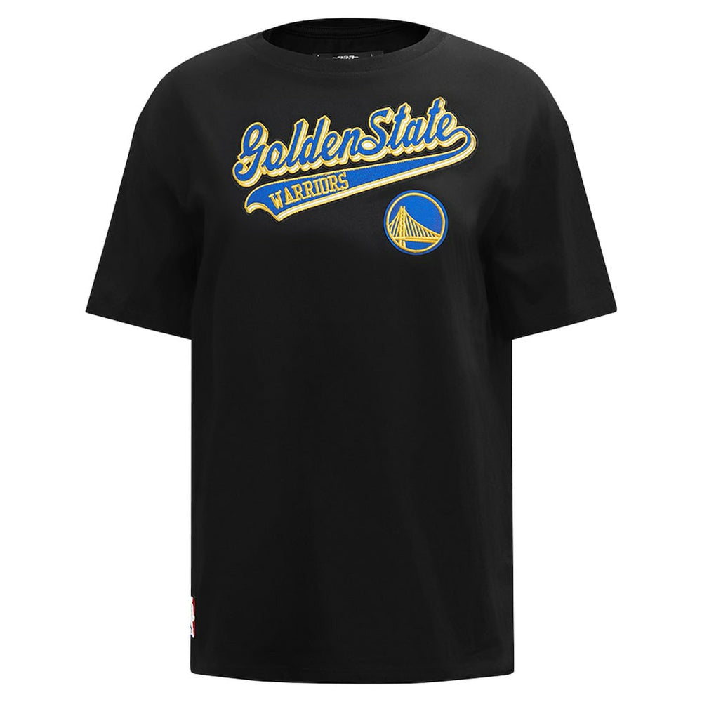 NBA - Golden State Warriors Pro Standard Women's Script Boyfriend T-Shirt - Black