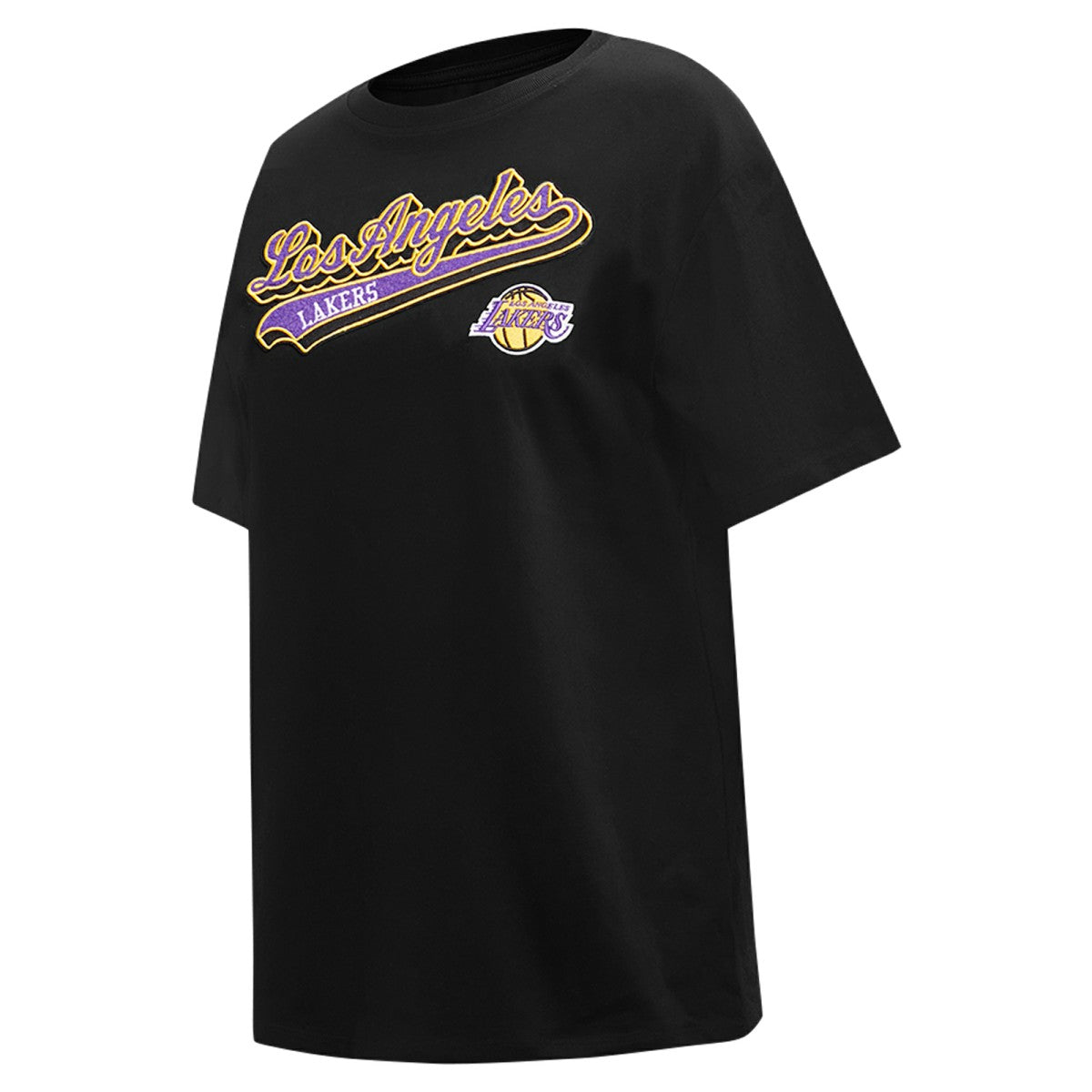 NBA - Los Angeles Lakers Pro Standard Women's Script Boyfriend T-Shirt - Black
