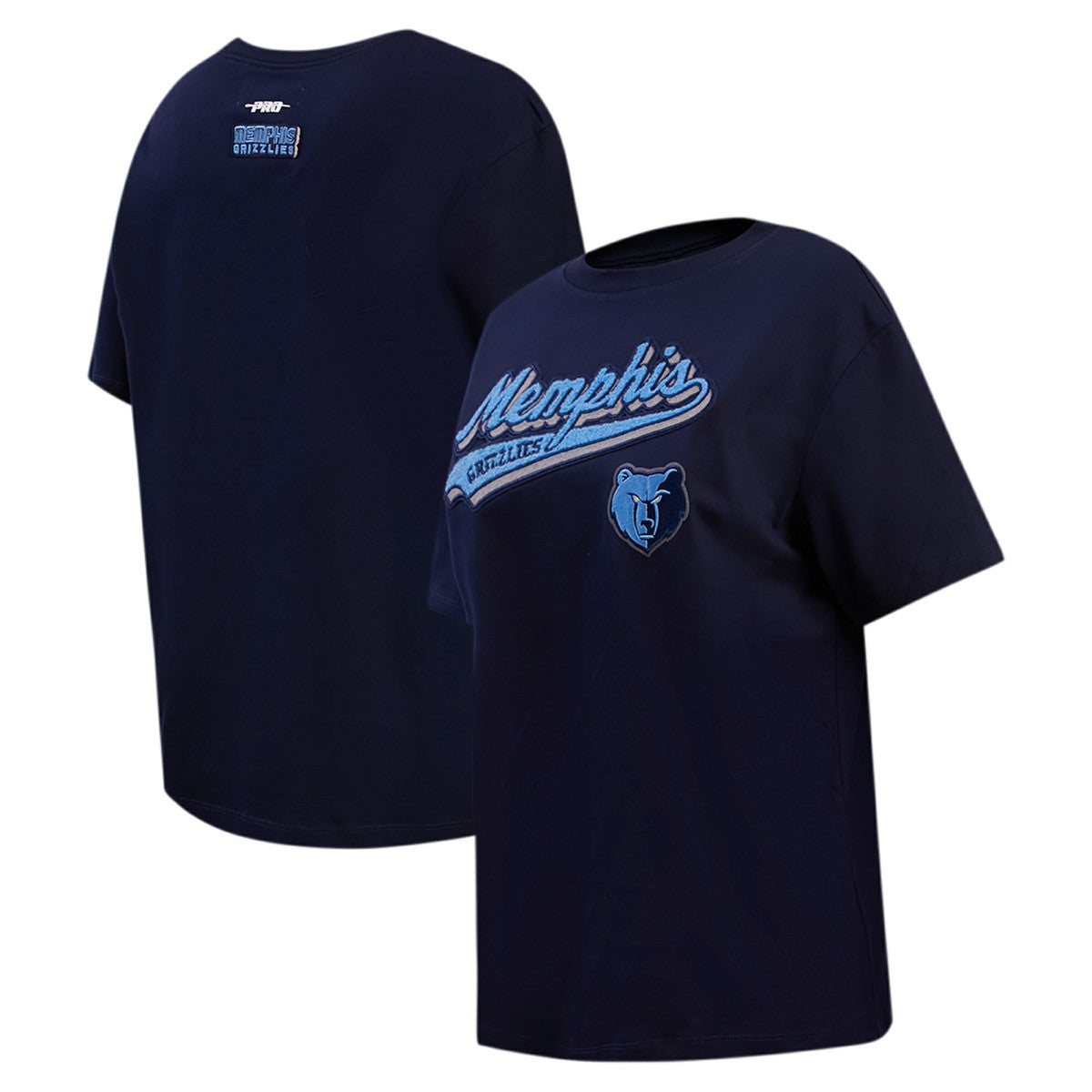 NBA - Memphis Grizzlies Pro Standard Women's Script Boyfriend T-Shirt - Navy