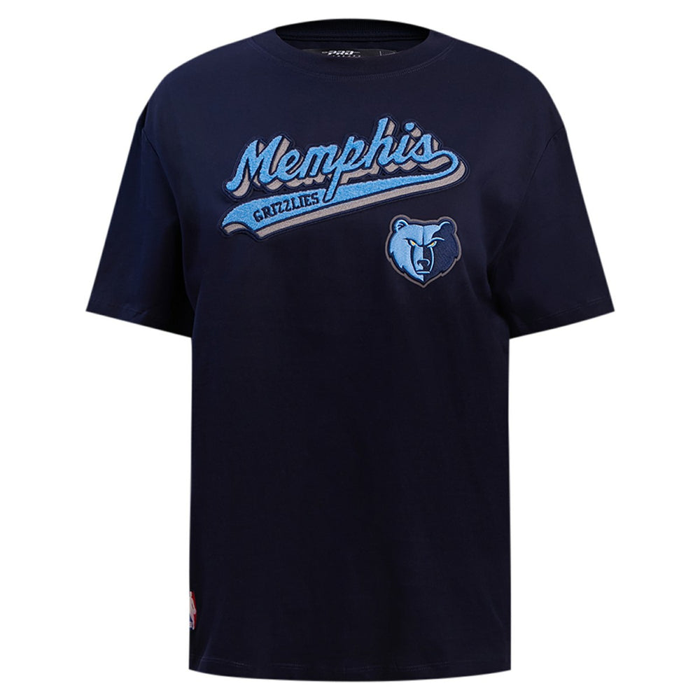 NBA - Memphis Grizzlies Pro Standard Women's Script Boyfriend T-Shirt - Navy