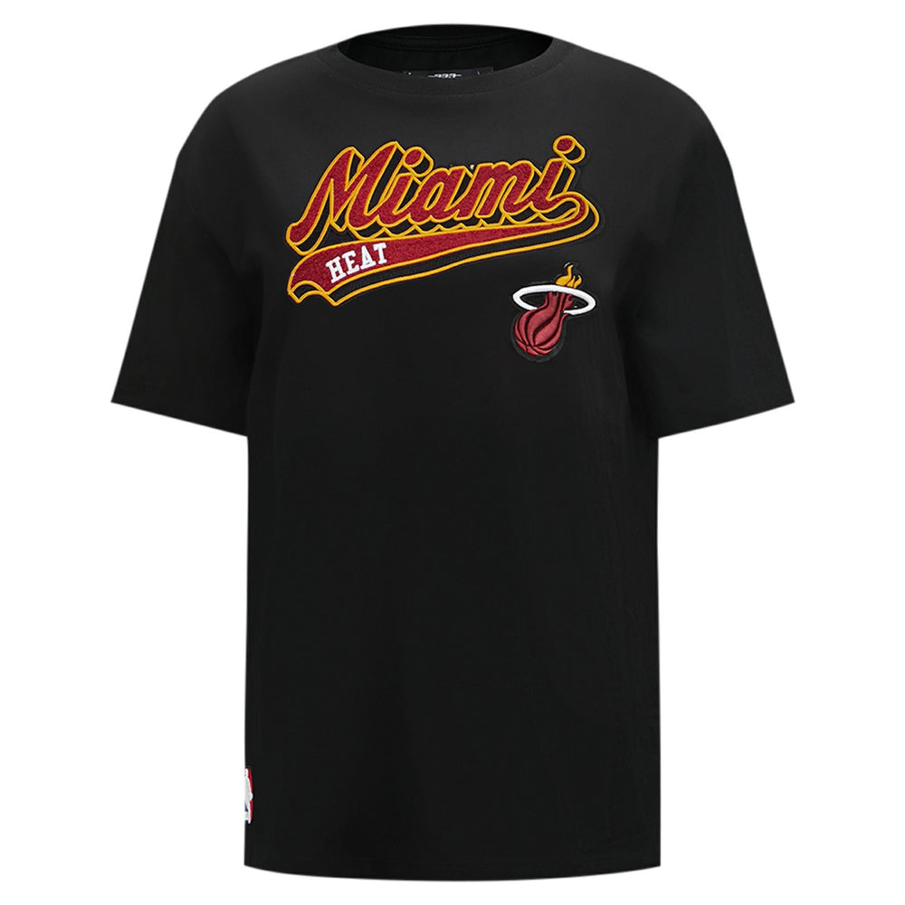 NBA - Miami Heat Pro Standard Women's Script Boyfriend T-Shirt - Black